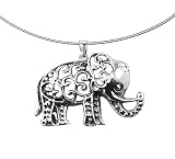 PAPOLY Colgante Elefante Lucky en Plata DE Ley 925, Regalo Gamuza Limpia...