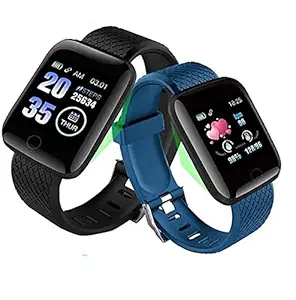 TechKing (5 Years Warranty) [Buy1 Get1 Free] D116 Touchscreen Smart Watch Bluetooth Smartwatch with Heart Rate Sensor and Basic Functionality for All Boys & Girls