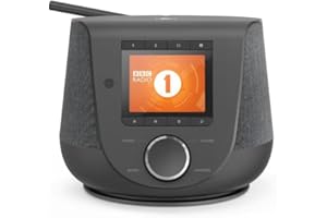 Hama Internetradio mit Digitalradio-Empfang & Handy-Ladefunktion, Smart Radio DIR3200SBT (WLAN/DAB/DAB+/FM, Bluetooth/Spotify Streaming, Stationstasten, Radio-Wecker, UNDOK-App) Mini Internet Radio