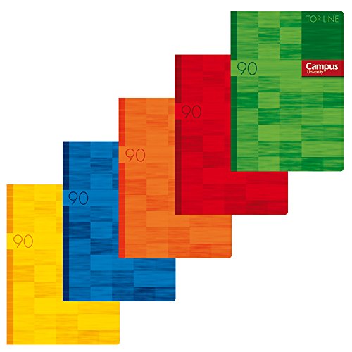 Campus University Top LineLibreta grapada Mela, 48 hojas, 90 g, cuadrícula 4 mm, A4