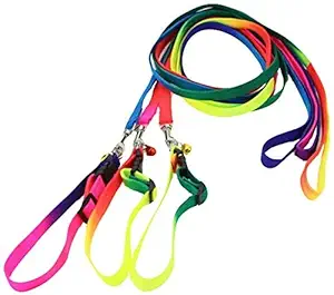 PSK PET MART Rainbow Adjustable Cat Collars with Bell, Quick Release Safety Buckle for Kitty Rabbit Small Animals