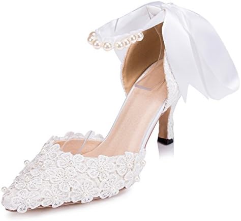 Kevin Fashion ZMS1516 Ladies Sunflowers Ivory Lace Bridal Wedding Party Evening Prom Pumps Shoes 4 UK