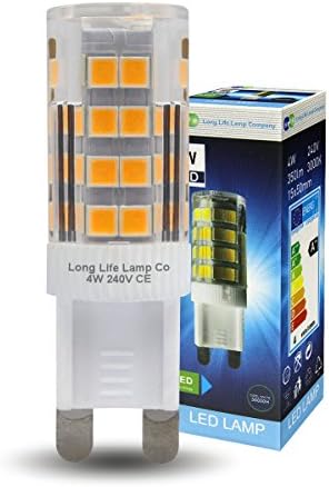 2 x 4w G9 LED Halogen Replacement Bulb 240v Capsule Lamp for Chandeliers, Wall Lights 35w Equivalent