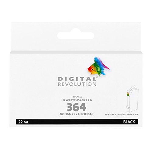 Digital Revolution Tintenpatrone | HP 364 schwarz | kompatible XXXL Druckerpatrone | 22 ml | Tintenpatrone passend für HP Deskjet, HP Officejet, HP Photosmart - 3