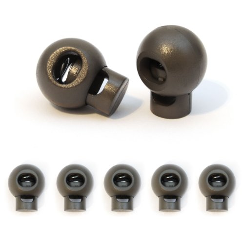 Set of 5Ã'Â Plastic Cord Lock/Drawstring Toggle (Tanka) Diameter 18Ã'Â mm for Ropes, Jackets and many more, Color: Olive GreenÃ'Â -Ã'Â Brand Ganzoo by Ganzoo