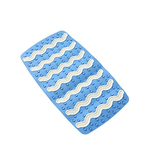 TPR Wave Pattern Bathroom Non-slip Mats Bathtub Mats Bathroom Shower Sucker Bathing Foot Pad