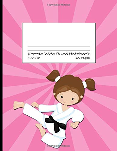 Preisvergleich Produktbild Karate Wide Ruled Notebook: Pink Girl