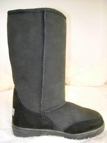 Classic Pure Sheepskin Boot Tall (10, Black)