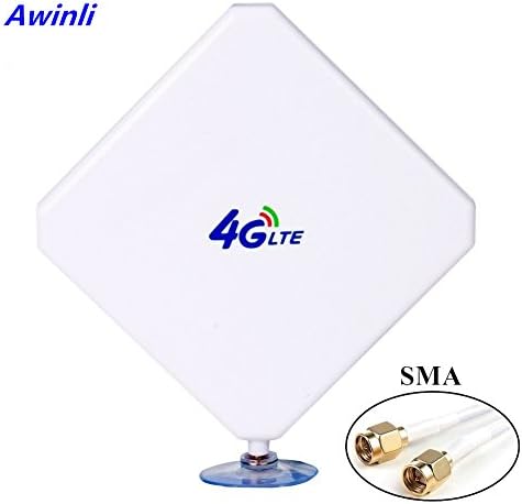 SMA Antenna High Gain 4G LTE Antenna Dual Wifi Signal Booster Amplifier Network for Wifi Router Mobile Broadband Reception Long Range Antenna With SMA Connector Cable for Mobile Hotspot