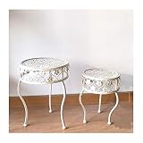 Nombre del producto: Soporte de flores de hierro. Material: metal. Color: blanco, verde.
