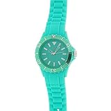 Reflex drehbare Lünette Mint Green Silicone Strap Damenuhr SR042