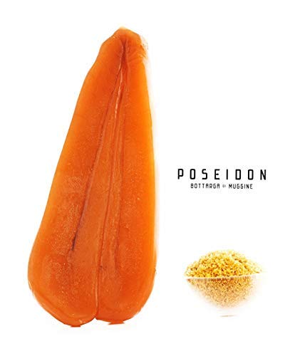 Poseidon Bottarga (uova di muggine selvatiche stagionate) Superfood del Mediterraneo dalla Sardegna Prodotto d'Italia 100~130 g