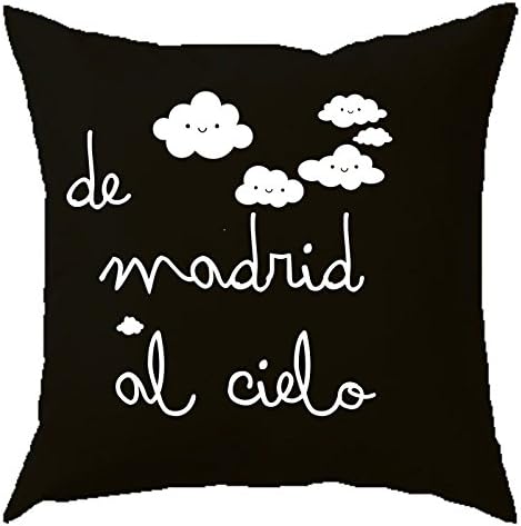 cojínes Decorative of Madrid to Heaven. 45 x 45 cm. Colour Black.