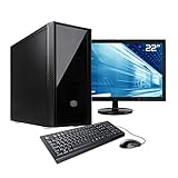 Sedatech Office PC Package Intel i7-9700K 8x 3.6Ghz, 16Gb RAM DDR4, 500Gb SSD NVMe M.2 PCIe, 1Tb HDD, USB 3.1, Wifi, CardReader. Desktop Computer, Monitor, Keyboard/Mouse, Win 10