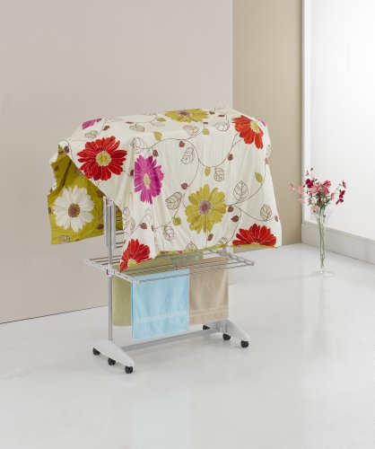 Hanuri One Touch Wäscheständer / Wäschetrockner / Variabel klappbar / Fußrollen - 8