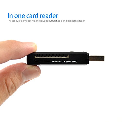 Kartenleser, 2-in-1 USB 3.0 Kartenleser Kartenlesegerät mit zwei TF/SD Kartenslots für SDHC/SDXC and microSDHC/microSDXC cards - 4