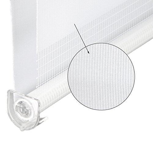 ECD Germany Doppelrollo 95 x 150 cm Grün-Grau-Weiß Klemmfix ohne Bohren für Sonnen- und Sichtschutz inkl. Befestigungsmaterial EasyFix Jalousie Verdunklungsrollo Rollo - 7