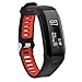 Produktbild Feitb Mode zweifarbiges Silikonband, Langlebig Gurt, Sportarmband Armband Ersatzarmband für Männer, Frauen,weiches bequemes Uhrenarmband, für Garmin Vivosmart HR (rot)