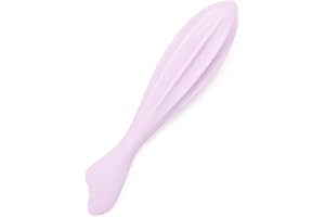 KUNOLI Rullo per massaggio facciale in silicone, per massaggiare il viso, elegante e semplice rullo viso a forma di pera, per rassodare la pelle e alleviare i muscoli (viola)
