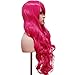 Produktbild Ambielly 32"/80cm Damen-Perücke langes lockiges Wavy Haar-Partei Cosplay Perücke (Rose)