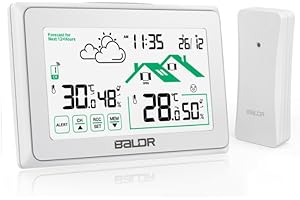 VONIVI Weather Station Wetterstation Funk mit Außensensor Groß Farbdisplay,Innen Aussen Digital Thermometer
