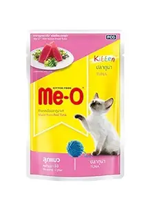 Fins Fur and Feathers Me-O Kitten and Cat Wet Food (Pack of 12) (Kitten Tuna)