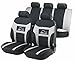 Produktbild Universal Sitzbezug Schonbezug SPEED UP grau für VW Volkswagen Bora, Fox, Golf I, Golf II, Golf III, Golf IV, Golf V (nicht Plus), Golf VI, Golf VII (auch Sportsvan), Jetta, Käfer, Lupo, New Beetle, Passat, Polo, Scirocco, Touran, Vento