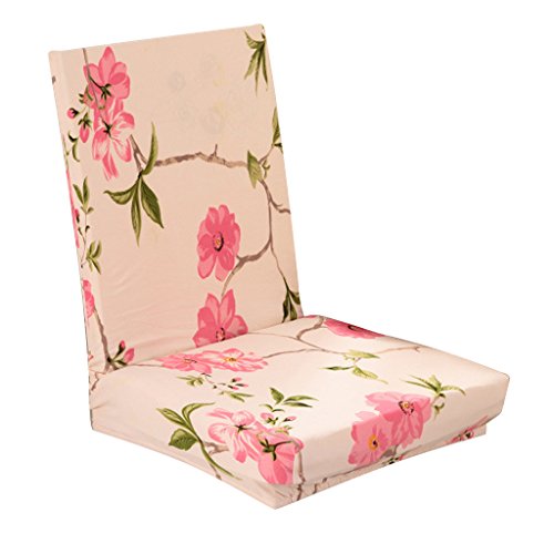 Generic Elastische Waschbar Stuhl Huss Stuhlhussen Stretch Für Haus Hochzeit Wohnzimmer Dekor – Frühlingsblumen - 3