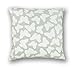 Amilian® Handcrafted Decorative Art-Deco Butterfly Print Grey/White 100% Cotton Premium Quality Durable Throw Cushion Cover Pillowcase Only 80 cm x 80 cm