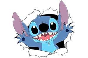 inkalfa 13cm x 12,1cm für Stitch Autoaufkleber Sonnencreme Modische Aufkleber Motorradhelm Dekor Auto Styling Y