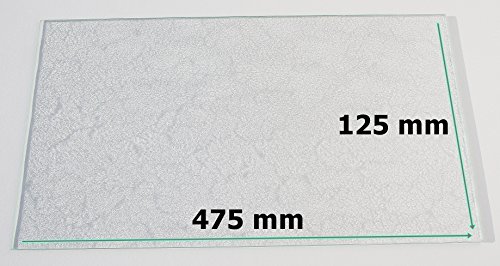 Khlschrank Einlegeboden / Glasplatte / Gemsefach  Strukturglas 4 mm dick  475 mm x 125 mm - Direkt vom Glasereifachbetrieb!!!