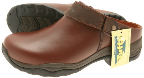 Tuffa Carlow Leather Clog  - Brown, Size 37