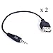 Produktbild Bermud 2 Stücke 3.5mm Auto AUX Audio Plug zu USB 2.0 Buchse Konverter Kabel Länge 20 cm Schwarz