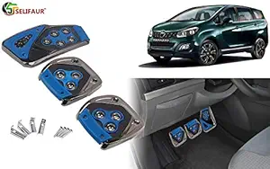 Selifaur - 3 Pcs Blue Non-Slip Manual Car Pedals kit Pad Covers Set for Marazzo 2019