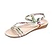 Produktbild Clacce Sandalen Damen Böhmen Sommer Slingback Flache Sandalen Zehentrenner Riemchensandalen Sommerschuhe Strandschuhe Badesandale Pantoletten Sommerschuh Sandaletten,