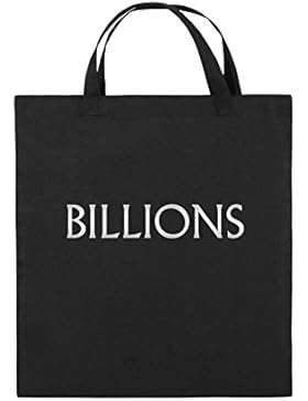 Comedy Bags - BILLIONS - LOGO - Jutebeutel bedruckt, Baumwolltasche zwei kurze Henkel aus 100 % Baumwolle in 38x42cm...