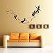Hotportgift Fairy Flying Man Peter Pan "Second Star To The Right" Tinkerbell Wall Sticker For Nursery Decal (Black)