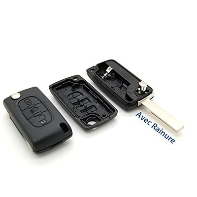 Générique Coque clé plip télécommande bouton Phare Citroen C4 Picasso Avec rainure