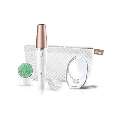 Braun FaceSpa 851V 3-En-1 Épilateur Visage/ Épilation et Brosse Nettoyante, pour Épilation, Nettoyage du Visage, Action Revitalisante pour la Peau