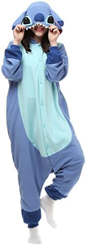 VU ROUL Unisex Adults Costumes Kigurumi Onesie Lilo and Stitch Blue Size UK M