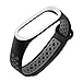 Produktbild Silikon-Uhrenarmband für Xiaomi Mi Band 3, atmungsaktiv, Schwarz/Grau