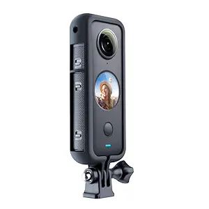 ZIBUYU Housing Protective Case for Insta360 ONE X2 Action Camera Accessories, Protective Frame Camera Mount with 1/4 Thread-Black
