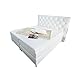 Produktbild Boxspringbett PRESTIGE 180x200cm Hotelbett weiß mit Steppung Federkern