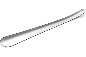 laoxiangji Calzador de Acero Inoxidable (30 cm), Calzador de Zapatos Corto Portátil, para Ancianos Mujeres Embarazadas Niños, Un Gran Ayudante para Calzarse