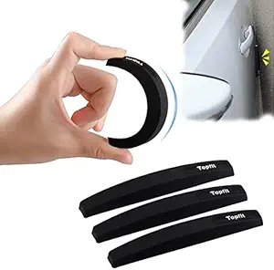 JUKKRE 4 Pieces Car Door Protector, Black Car Side Door Edge Guards Protector Scratch Guard Universal Car Bumper Body Protector Anti Collision Protector for Most Car SUV