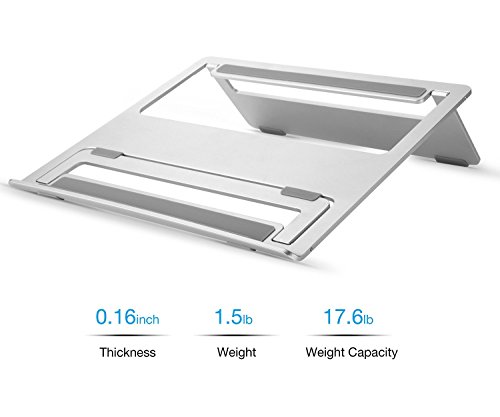 CoJoie Multifunktionale Aluminum Cooling Laptop Ständer / Notebookständer / Table for Macbook Air / Pro, Samsung Notebook Ständer Asus Laptop Ständer, 30*26*1.5CM, Geeignet zur Meisten Notebooks (Silber) - 4