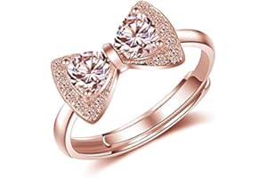 CHANDLER Bow Cubic Zirconia Anniversary Wedding Ring For Women Soild 925 Sterling Silver Jewelry For Girl Party Friend Gift