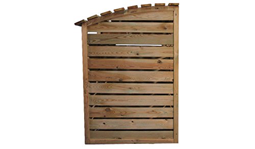 Mülltonnenbox aus Holz, Mülltonnenverkleidung – dreifach (für 3 Tonnen bis 240 Liter), wetterfest und somit ideal für draußen / Outdoor geeignet - 9