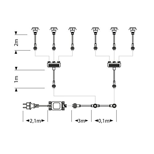 parlat LED Boden-Einbauleuchte Atria für außen, warm-weiß, je 14lm, IP65, 40mm Ø 6er Set - 6