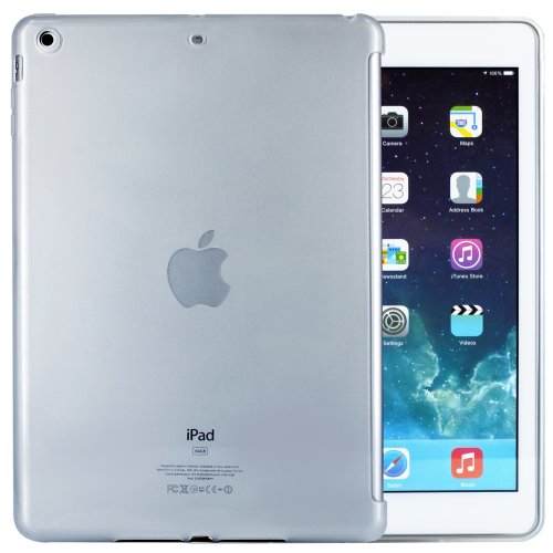 iPad Air Hülle - moodie Silikonhülle Schutzhülle Case mit Smart Cover Aussparung für Apple iPad Air (Transparent)